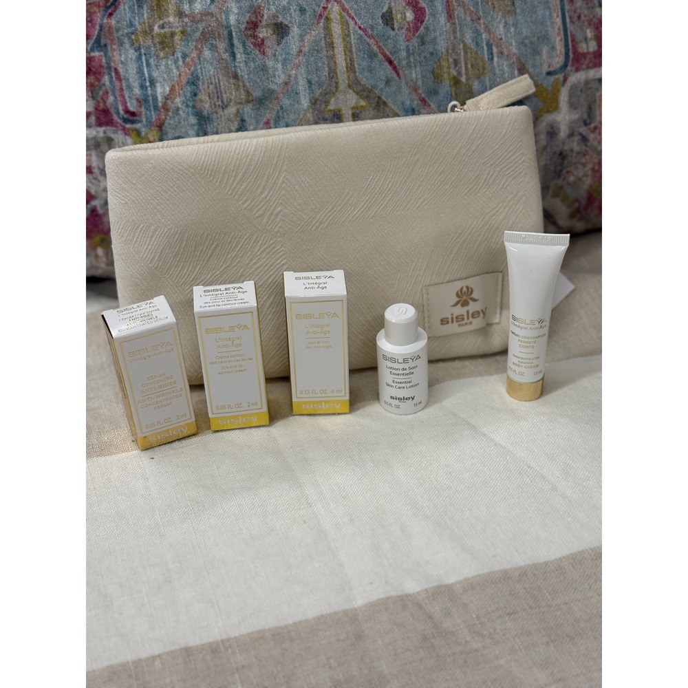 NEW Sisley-Paris Sisleÿa L'Intégral Anti-Âge 5pc Deluxe Set + Luxury‎ Pouch NIB